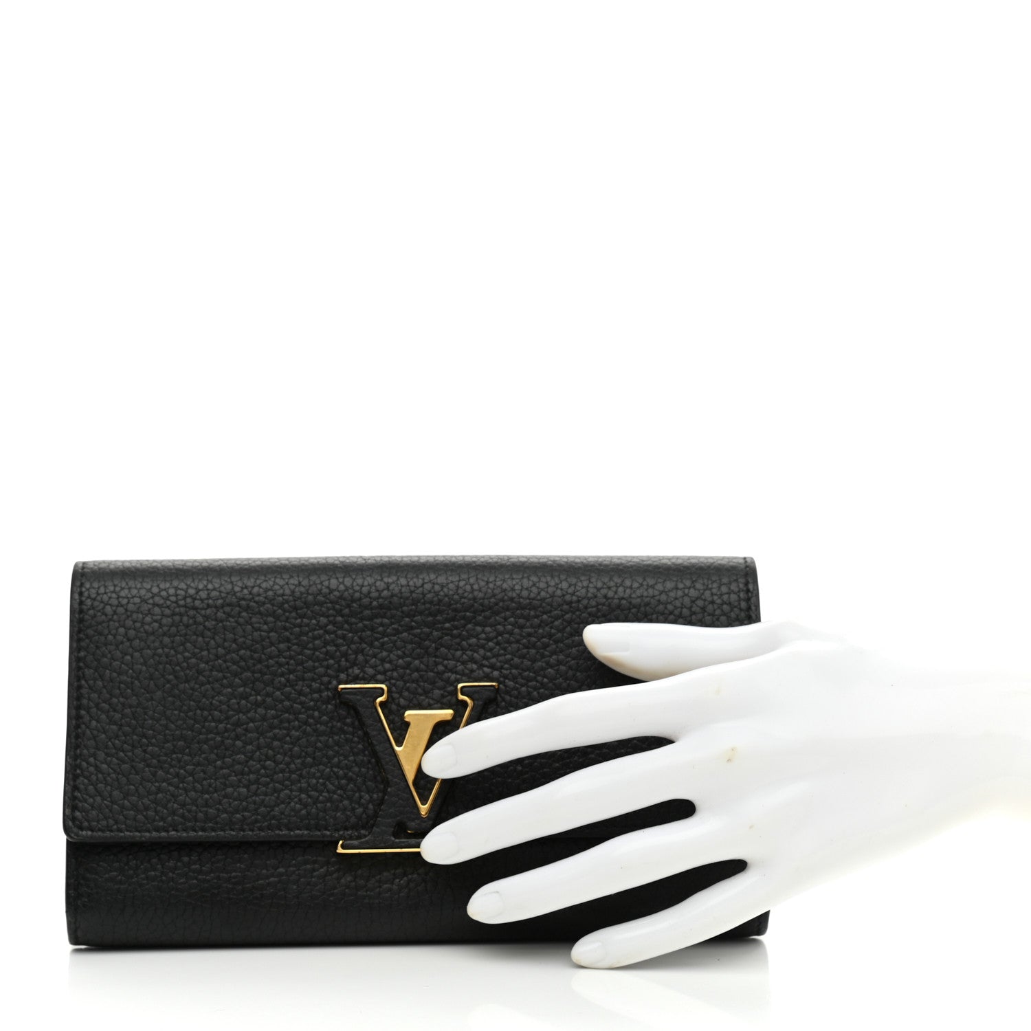 Louis Vuitton Taurillon Capucines Wallet Black 2 of 9