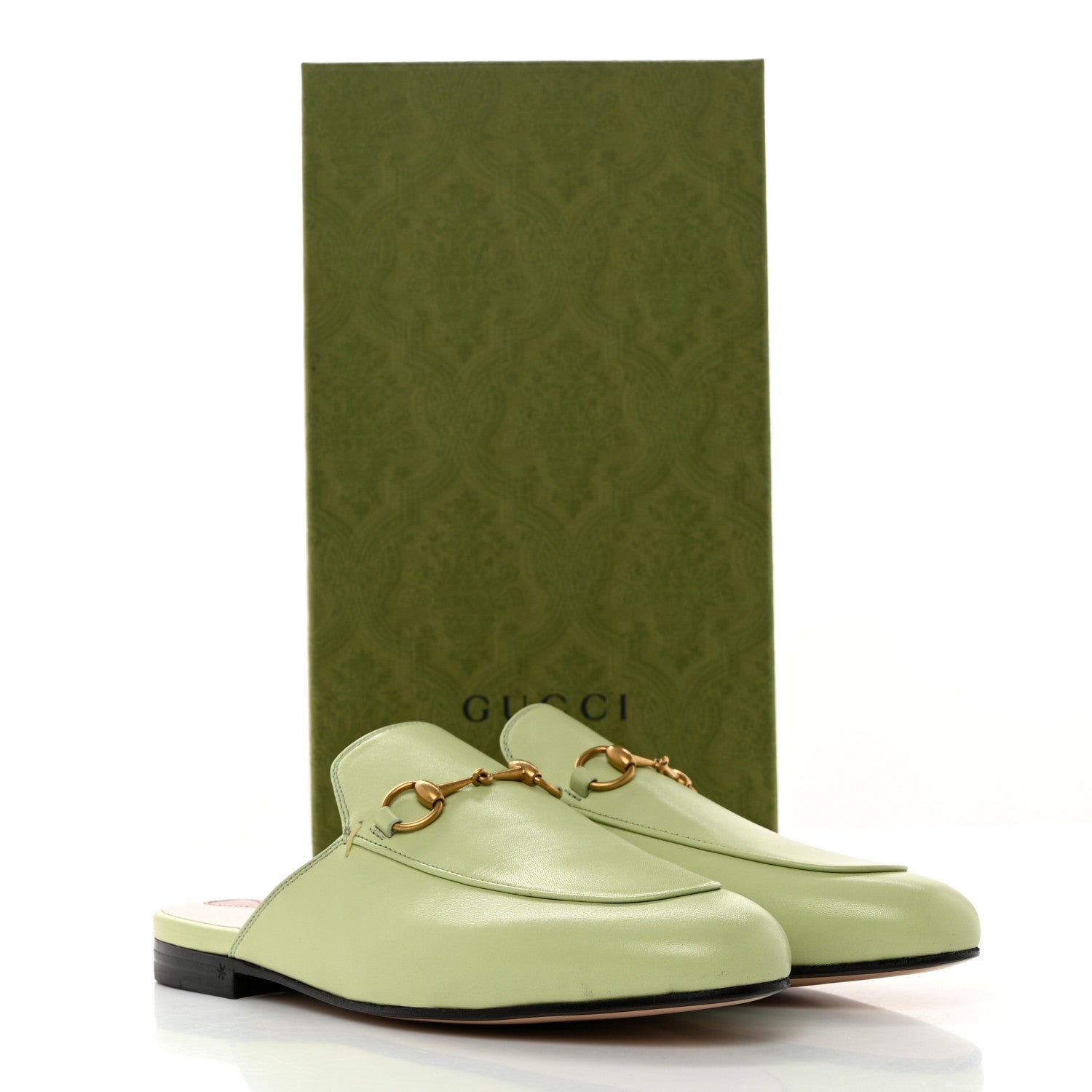 Gucci Malaga Kid Womens Princetown Slippers 39 Pistachio Green 9 of 9