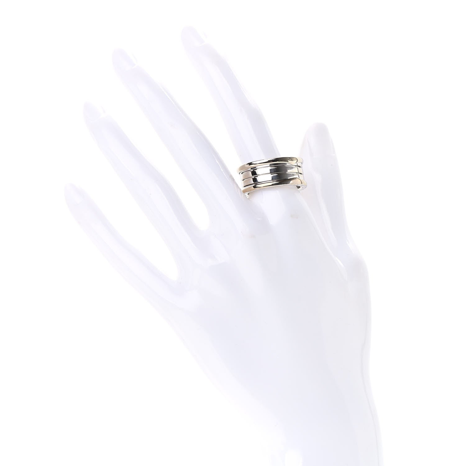 Bulgari 18K White Gold B.Zero1 Four-Band Ring 61 9.5 2 of 7