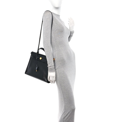 Hermes Toile H Berline Vache Hunter Herbag Zip PM 31 Black Ecru 2 of 13