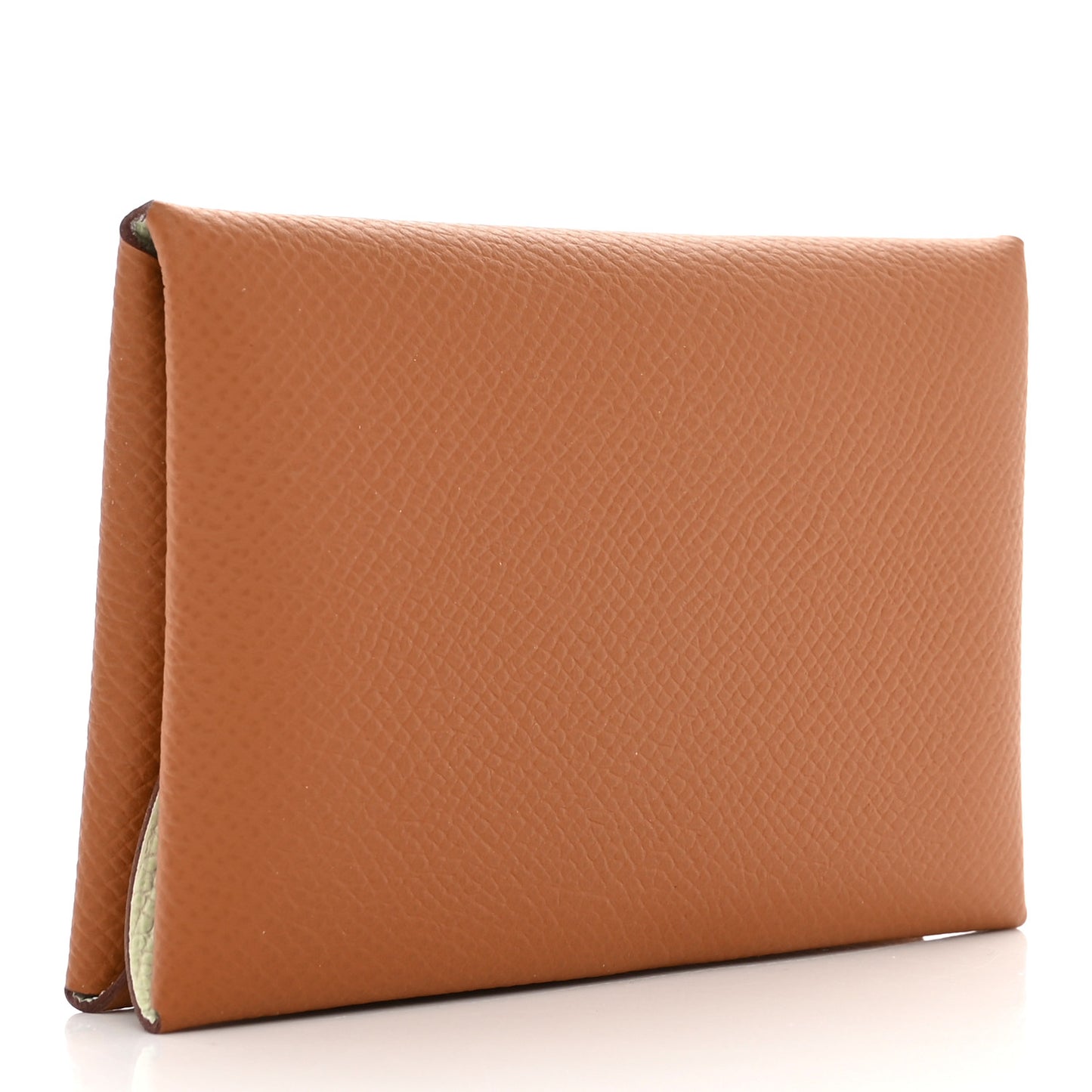 Epsom Verso Calvi Duo Card Case Gold Vert Fizz