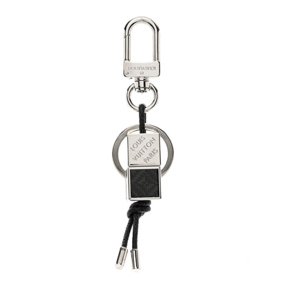 Louis Vuitton Palladium Damier Graphite Dice Bag Charm Key Holder 1 of 3
