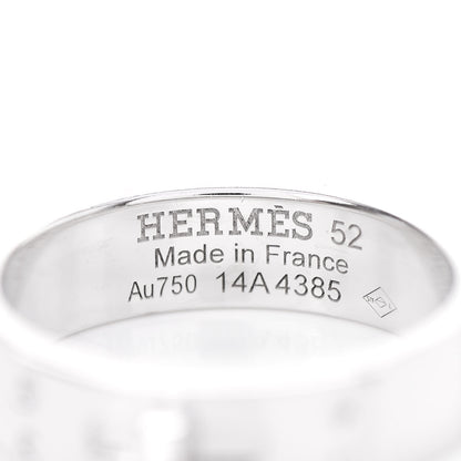 Hermes 18K White Gold Diamond PM Kelly Ring 52 6 4 of 4