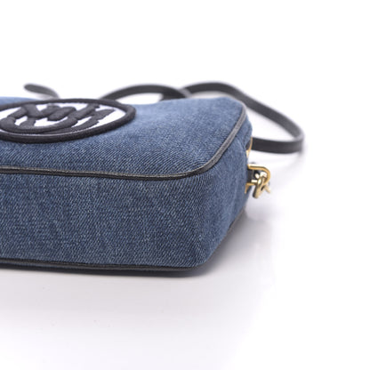 Miu Miu Denim Double Zip Crossbody Bag Blue Black 9 of 9