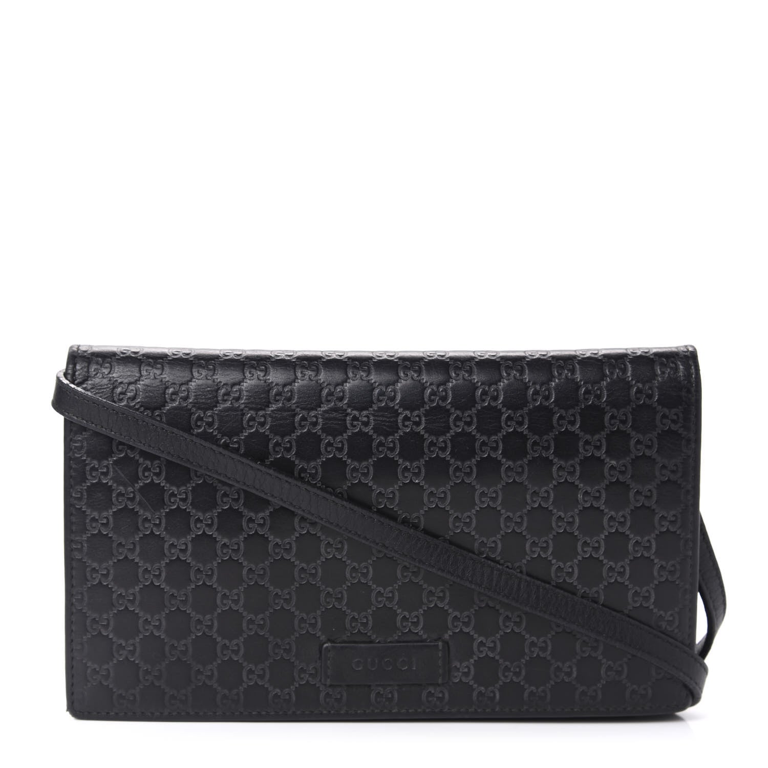 Gucci Microguccissima Crossbody Wallet Black 1 of 15