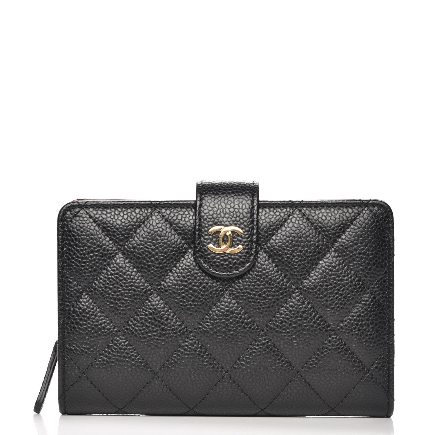 Chanel Caviar Quilted Zipped Pocket Wallet Black 1 of 9