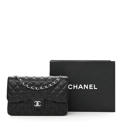 Chanel Caviar Quilted Jumbo Double Flap Black 12 of 12