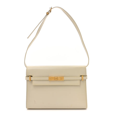 Smooth Calfskin Manhattan Shoulder Bag Crema Soft