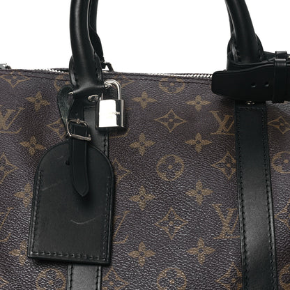 Louis Vuitton Monogram Macassar Keepall Bandouliere 45 7 of 12