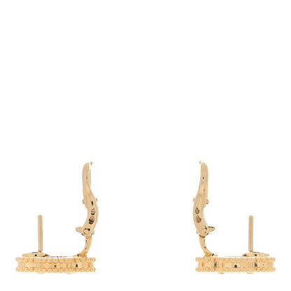 Van Cleef & Arpels 18K Yellow Gold Black Onyx Vintage Alhambra Earrings 3 of 5