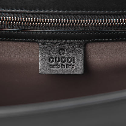 Gucci Moon Calfskin Medium Interlocking G Shoulder Bag Black 6 of 12