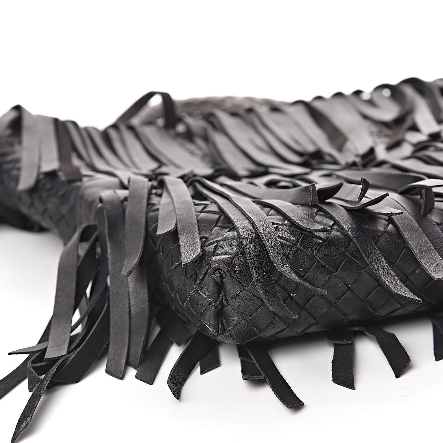 Bottega Veneta Nappa Fringe Tote Black 9 of 11