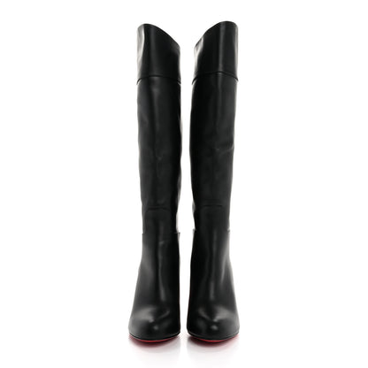 Christian Louboutin Calfskin Loo Botta 85 Knee High Boots 39 Black 2 of 7