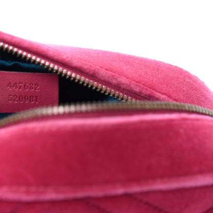 Gucci Velvet Matelasse Small GG Marmont Chain Shoulder Bag Light Raspberry Rose 9 of 10