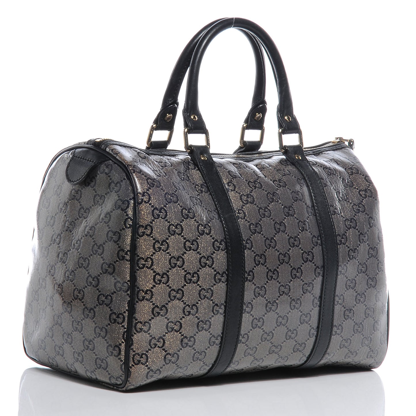 Crystal Monogram Joy Medium Boston Black