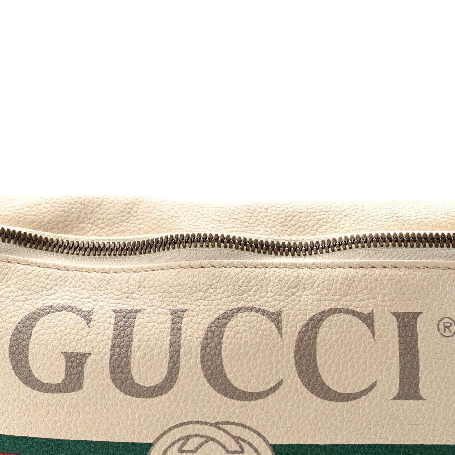 Gucci Grained Calfskin Logo Belt Bag White 8 of 10