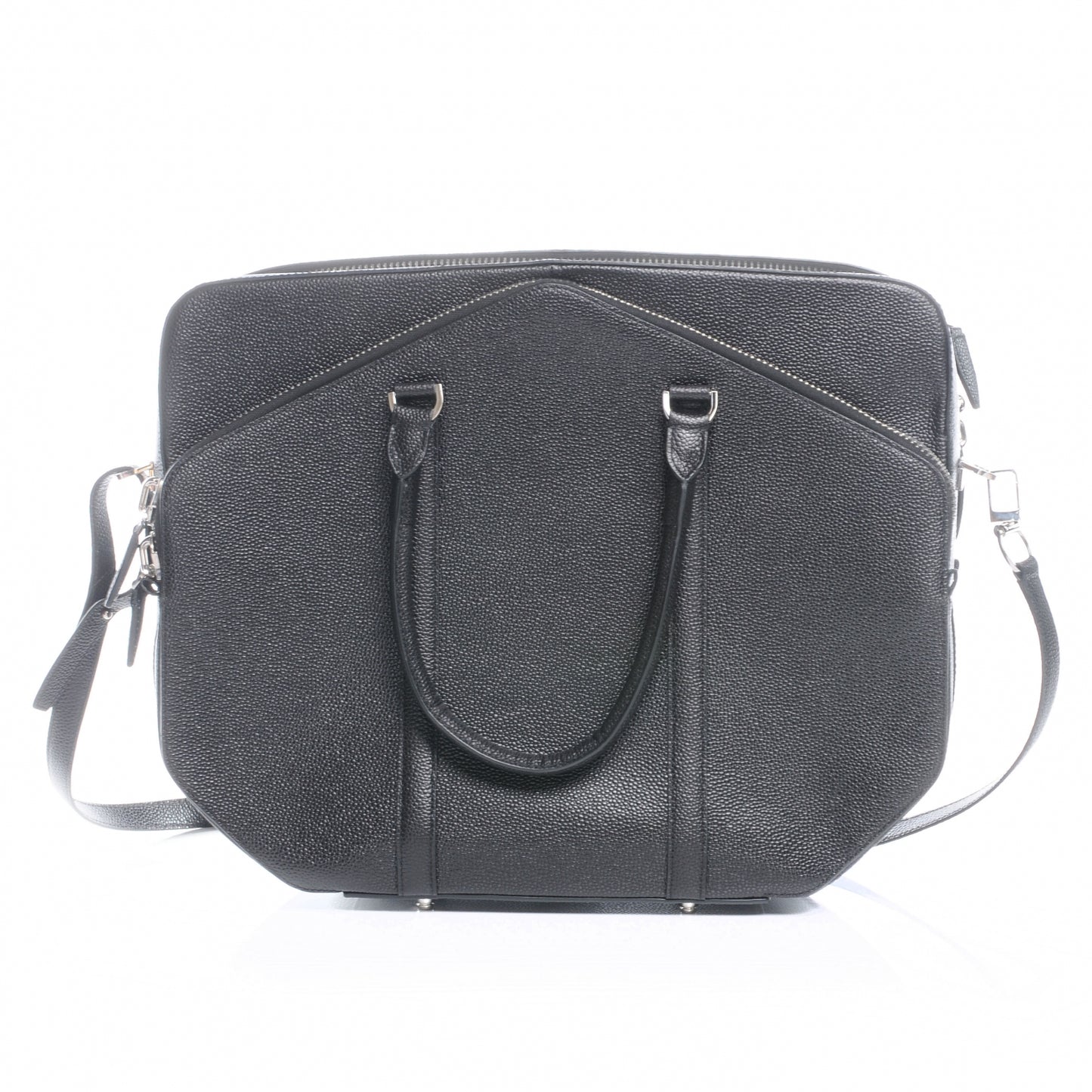 Leather Dimanche Satchel Black
