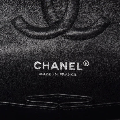 Chanel Striated Patent Quilted Medium Double Flap Black 7 of 9