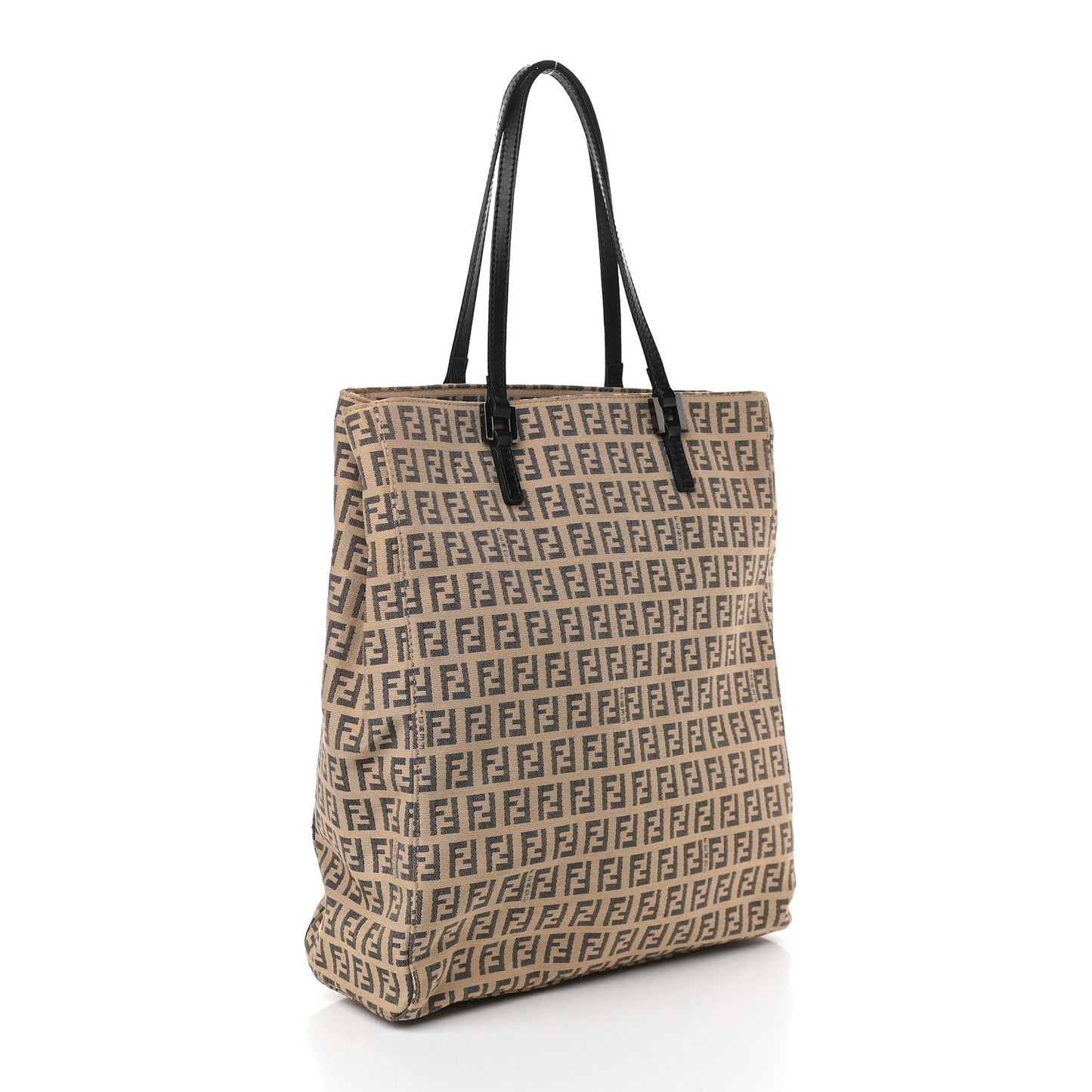 Zucchino Vitello Small Tote Beige Black