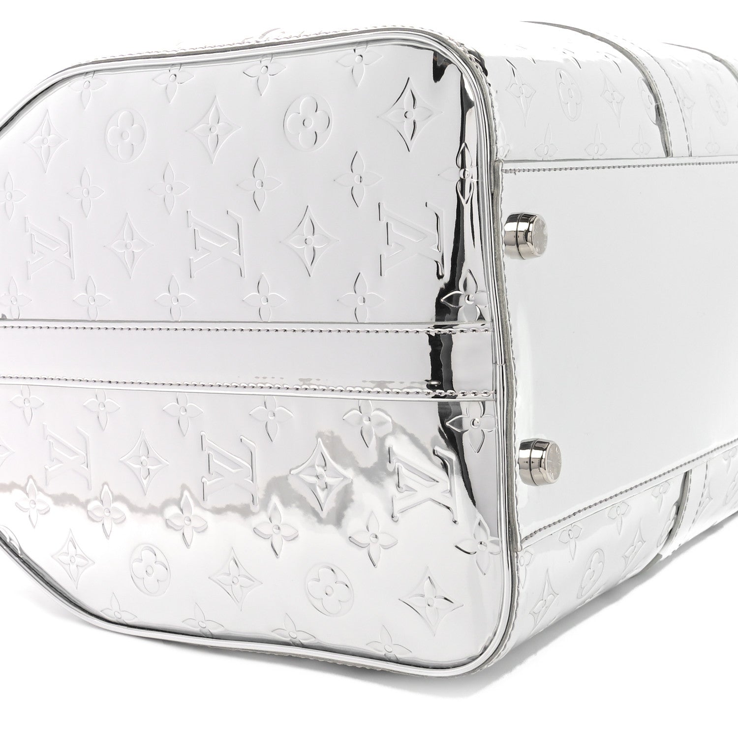 Louis Vuitton Monogram Mirror Keepall Bandouliere 45 Silver 8 of 9