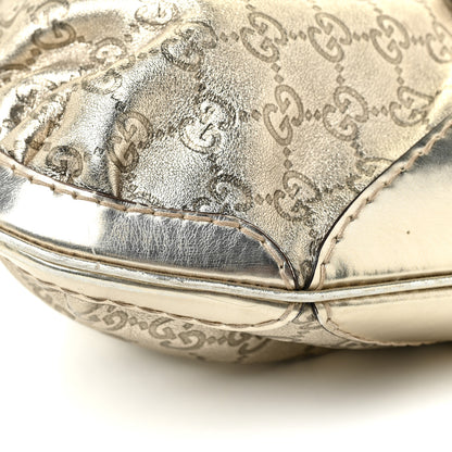 Gucci Metallic Guccissima Queen Bow Hobo Platinum 14 of 14