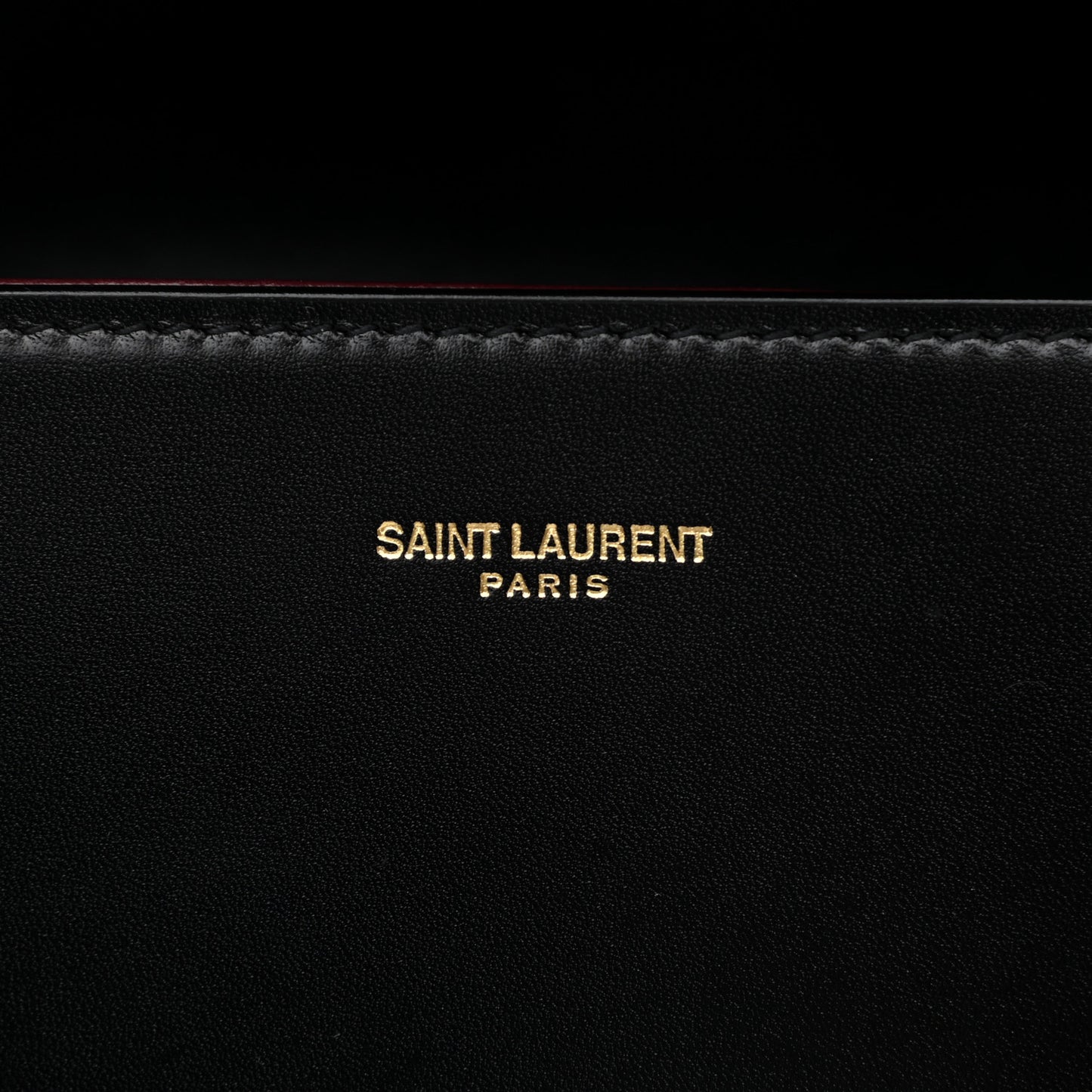 Smooth Calfskin Medium Classic Monogram Cassandra Top Handle Black Rouge Legion