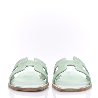 Hermes Epsom Oran Sandals 38 Vert Jade 2 of 9