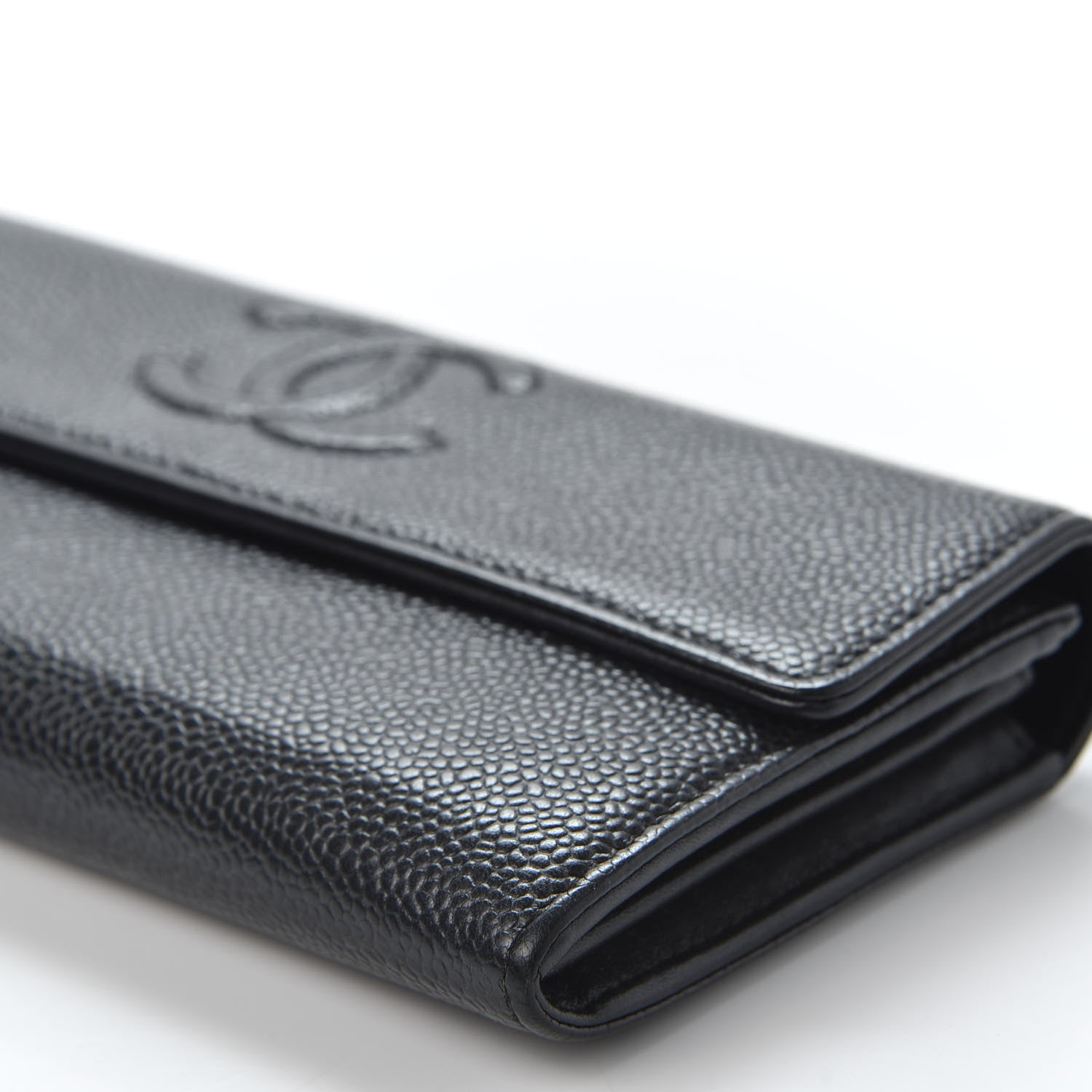 Chanel Caviar Timeless CC Large Gusset Flap Wallet Black 6 of 10