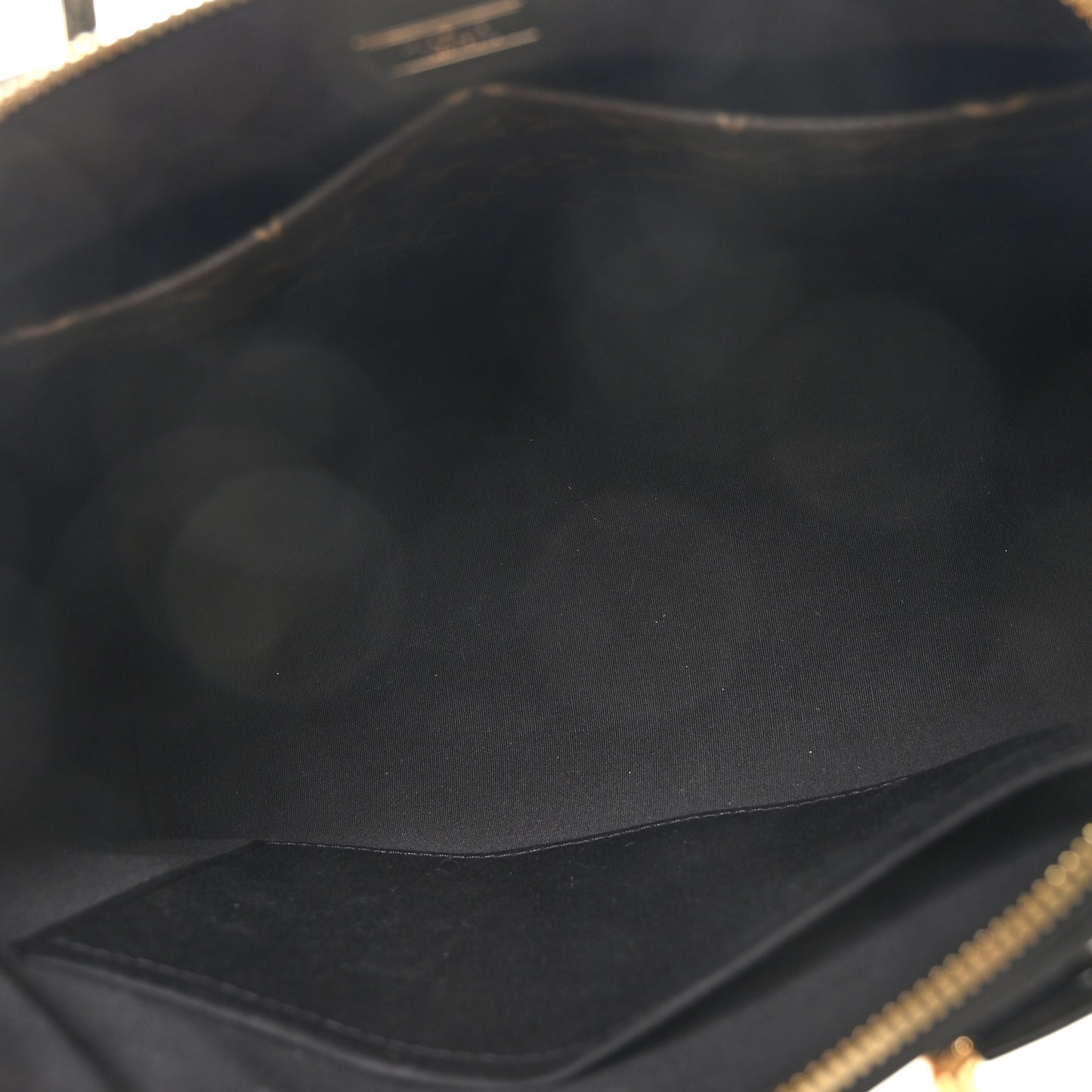 Patent Calfskin Miroir Tote Black