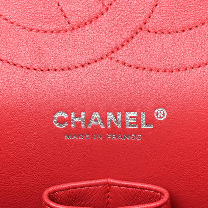 Chanel Iridescent Caviar Quilted Jumbo Double Flap Red 6 of 17