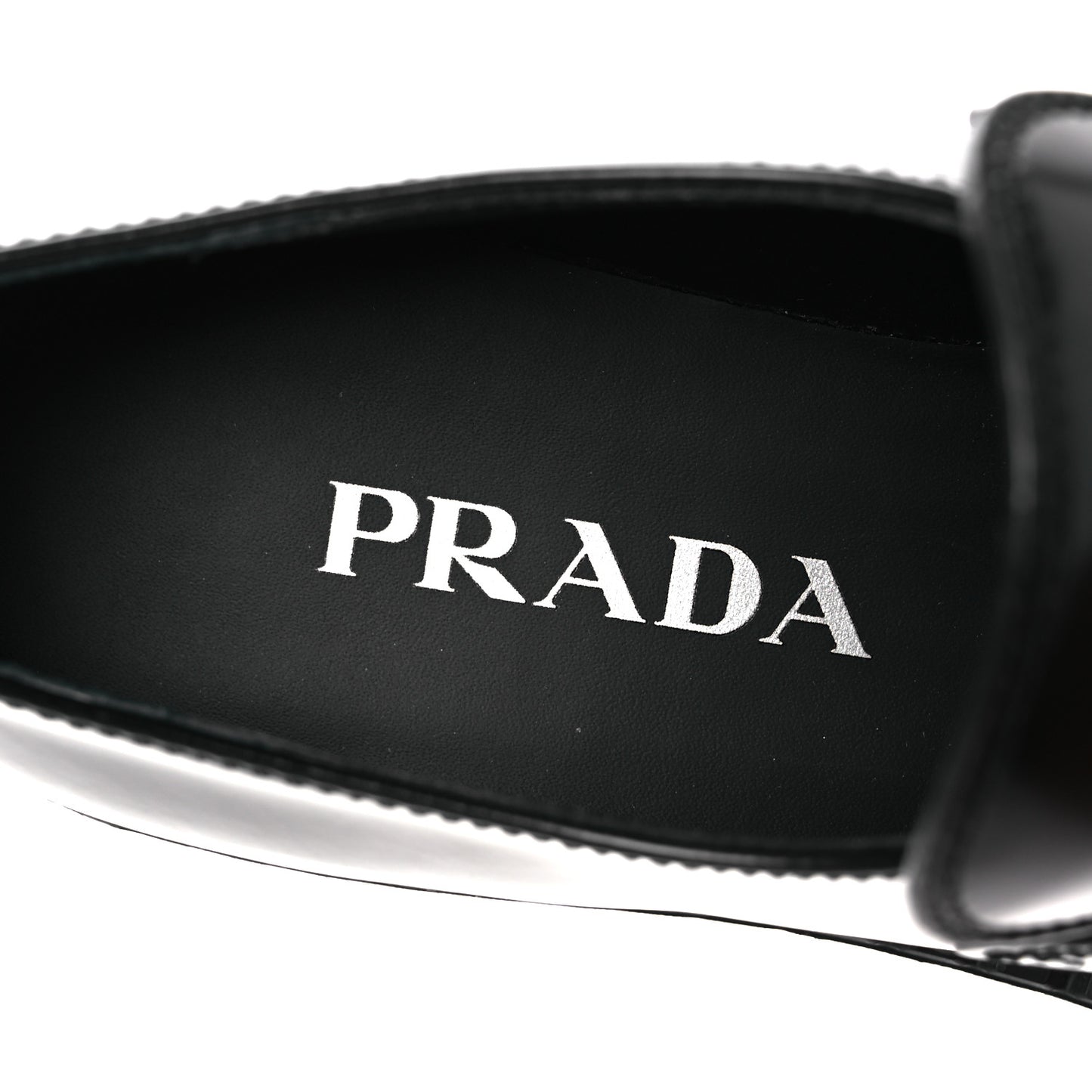 Spazzolato Metal Triangle Logo 50mm Loafers 36 Black