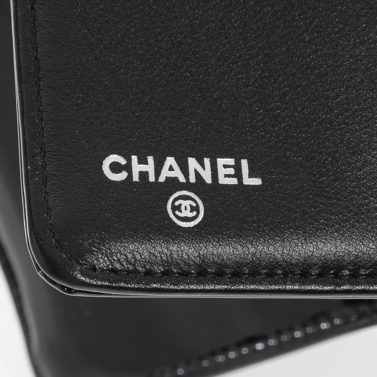 Patent CC Yen Wallet Black and White