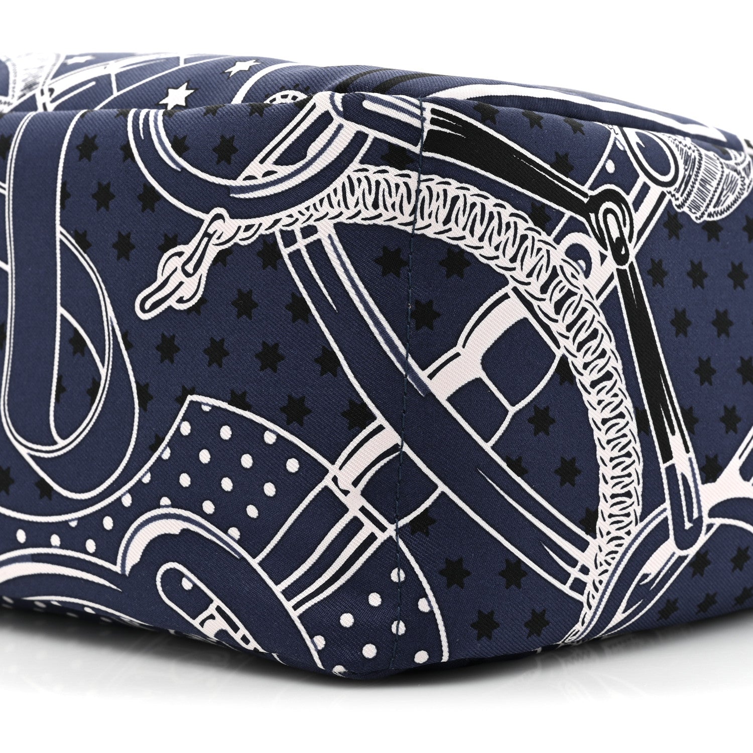 Hermes Barenia Silk Eperons d'Or Fourbi 30 GM Pouch Bleu Nuit Fauve 8 of 10