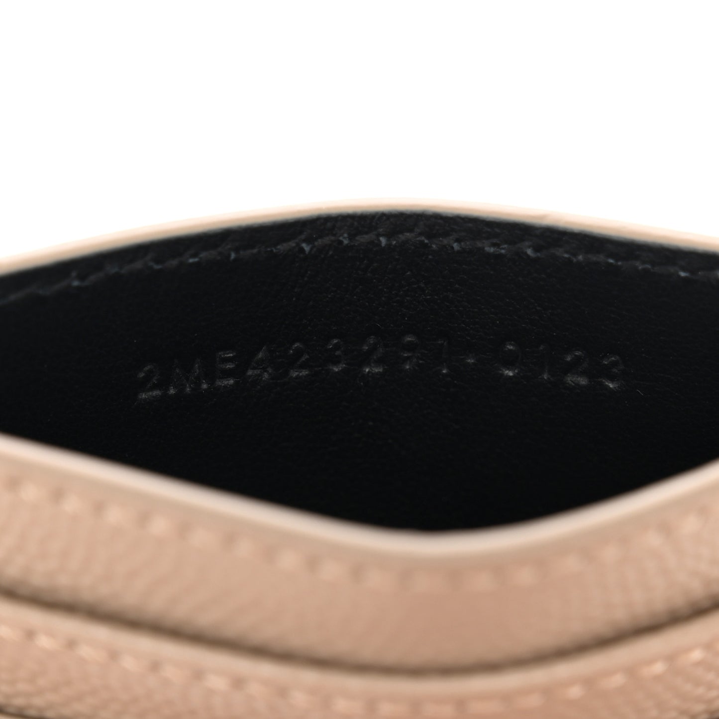 Grain De Poudre Matelasse Chevron Monogram Credit Card Case Dark Beige