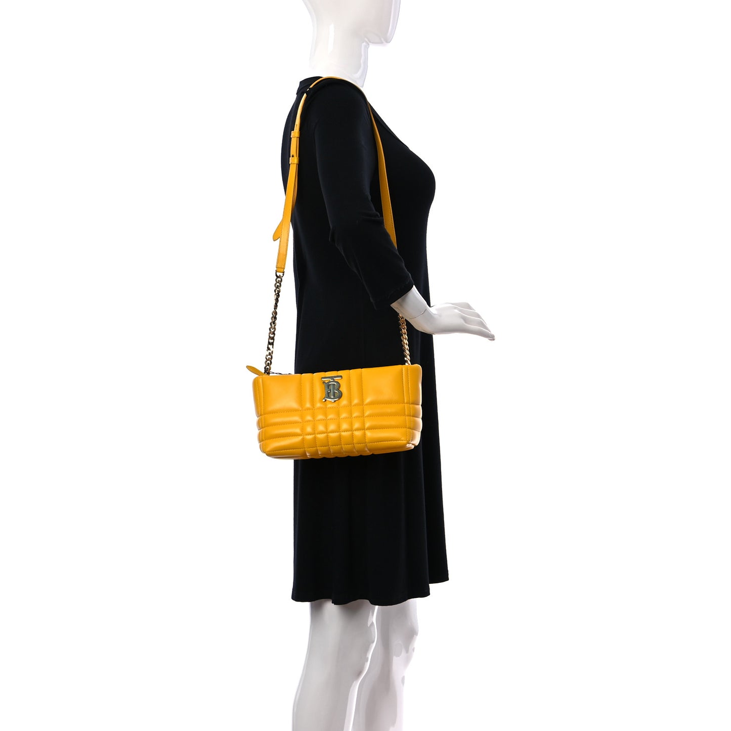 Calfskin Quilted Small Lola Zip Deep Saffron