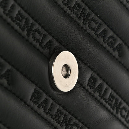 Balenciaga Calfskin Logo Matelasse M BB Chain Shoulder Bag Black 15 of 17