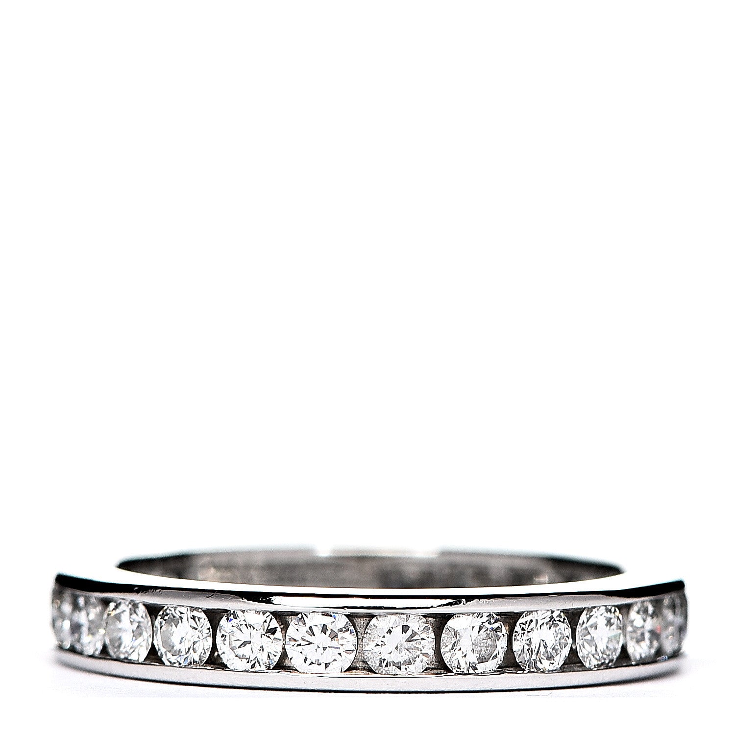 Tiffany Platinum Diamond 3mm Wedding Band Ring 49 5 1 of 3