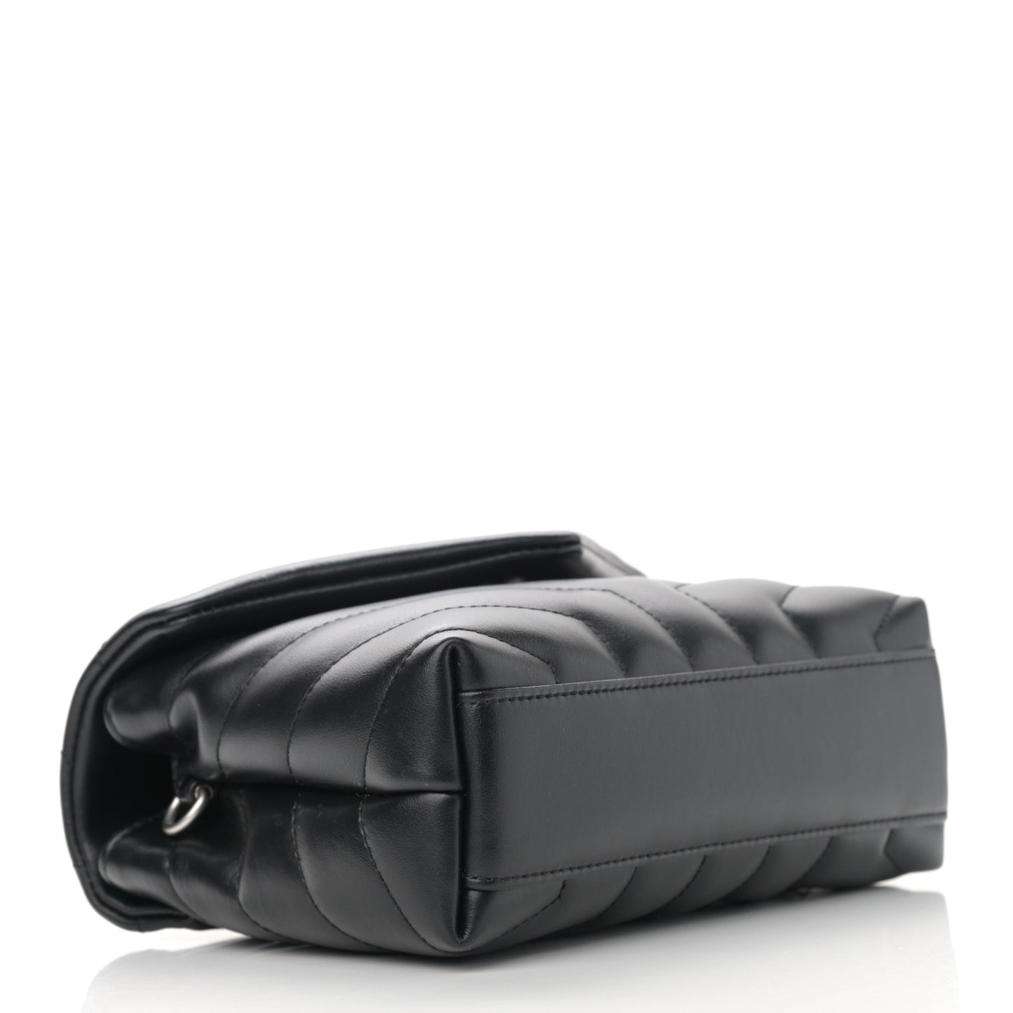 Calfskin Y Quilted Monogram Toy Loulou Crossbody Bag Black