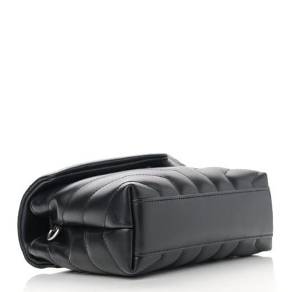 Saint Laurent Calfskin Y Quilted Monogram Toy Loulou Crossbody Bag Black 4 of 12