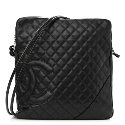 Chanel Calfskin Quilted Large Cambon Messenger Black 1 of 12