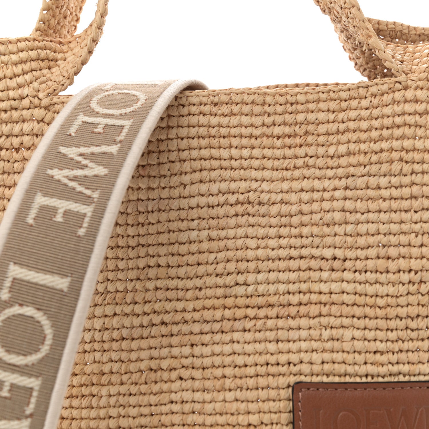 Loewe Raffia Mini Slit Tote Bag Natural Tan 8 of 12