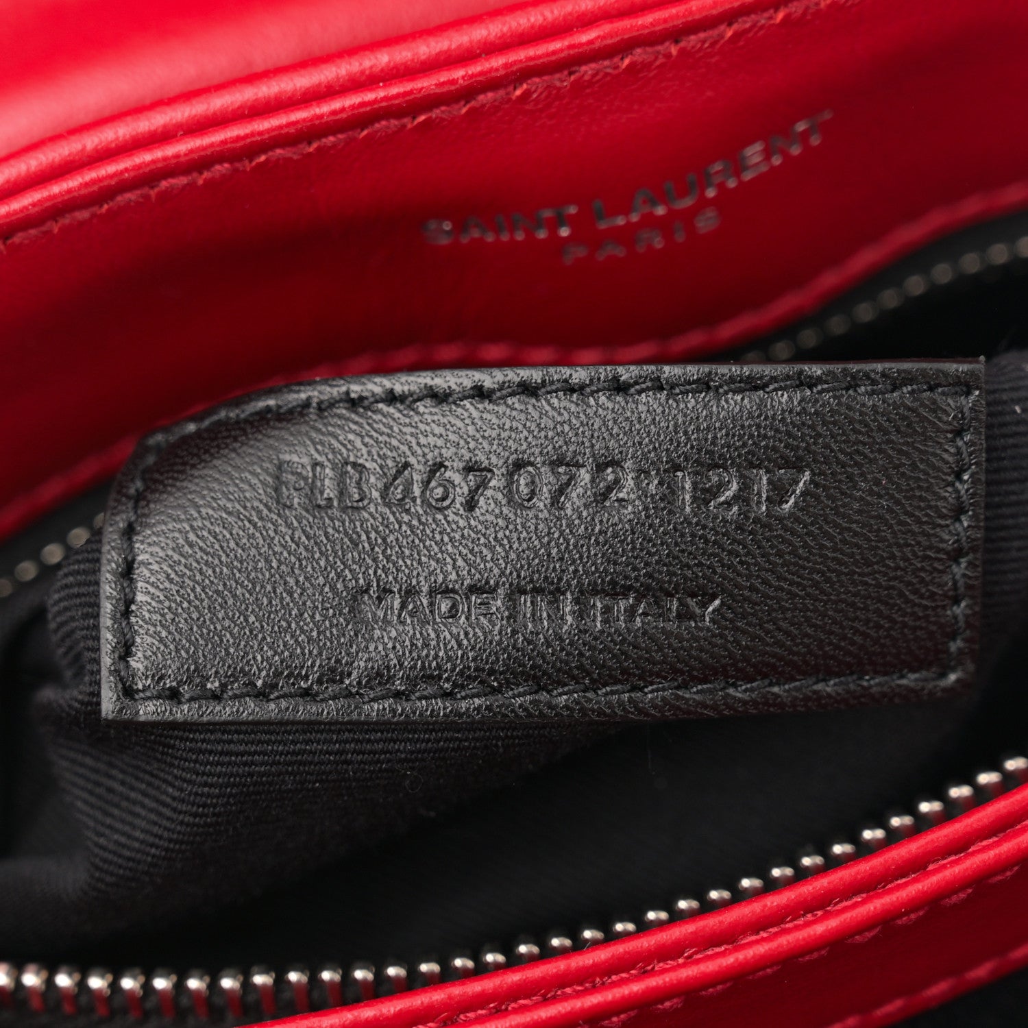 Saint Laurent Calfskin Y Quilted Monogram Toy Loulou Crossbody Bag Rouge Eros 8 of 13