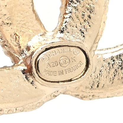 Chanel Crystal CC Earrings Gold 4 of 5