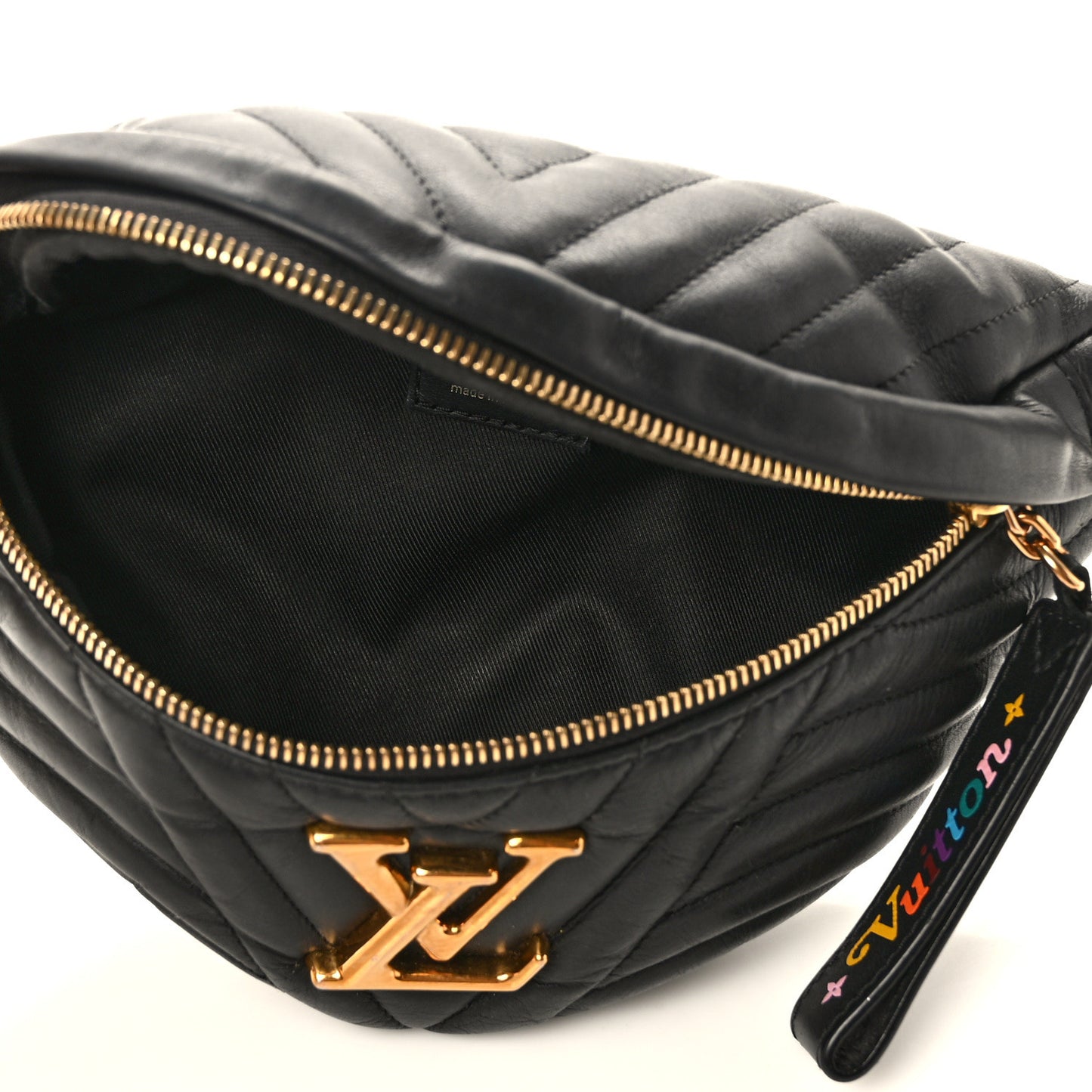 Calfskin Quilted New Wave Bumbag Black