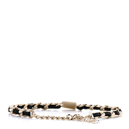 Chanel Metal Lambskin CC Square Choker Gold Black White 3 of 6