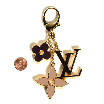 Louis Vuitton Fleur De Monogram Bag Charm Dore 2 of 7
