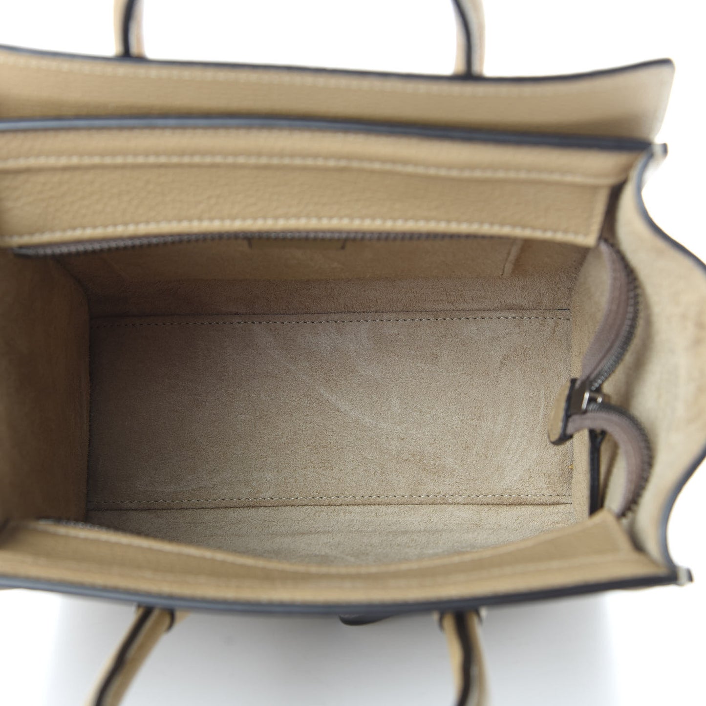 Drummed Calfskin Nano Luggage Dune