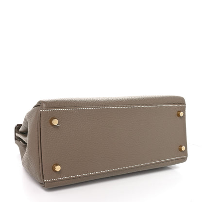 Hermes Taurillon Clemence Kelly Retourne 28 Etoupe 4 of 11