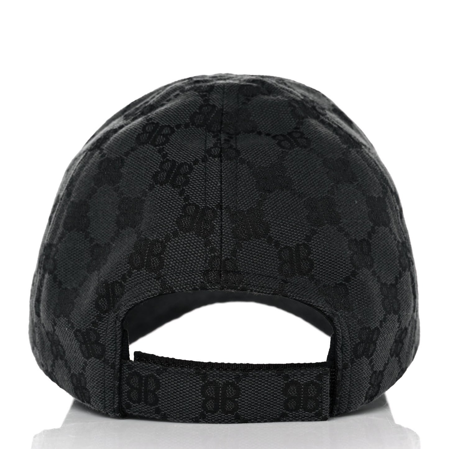 X BALENCIAGA BB Monogram Baseball Hat S Black