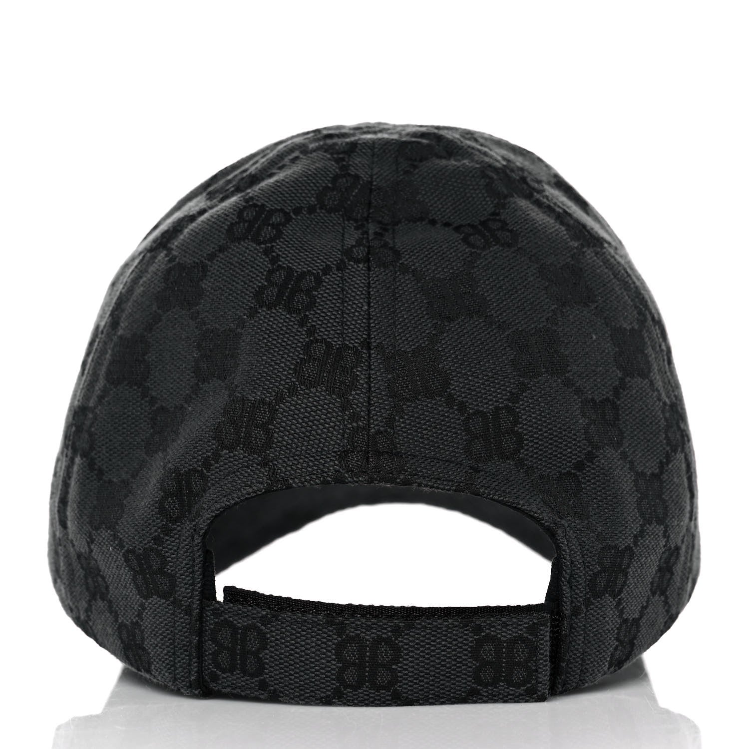 Gucci X BALENCIAGA BB Monogram Baseball Hat S Black 5 of 8